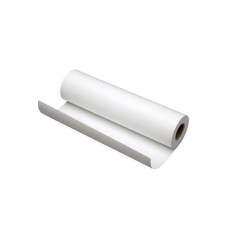 Rollo papel camilla blanco estándar, 80m largo x 60cm de ancho precortado.  Caja 6 ud.